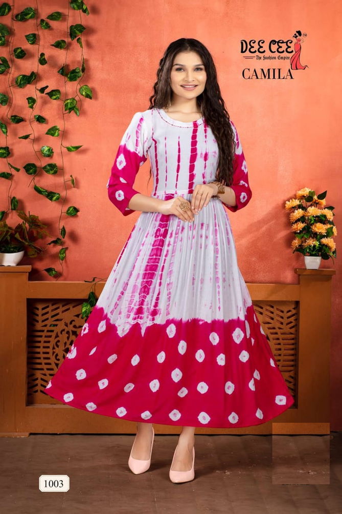 Camila Fancy Printed Wholesale Designer Anarkali Kurtis